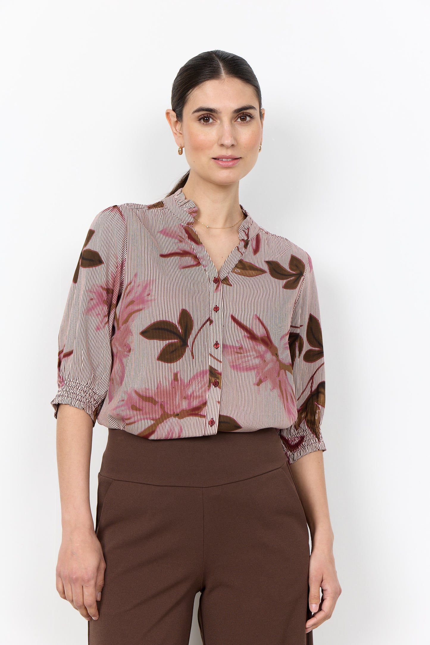 Soyaconcept blouse Gina 1 roze/wine mix