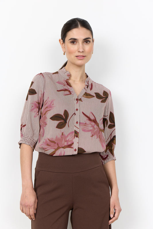 Soyaconcept blouse Gina 1 roze/wine mix