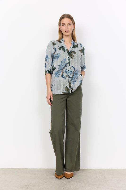 Soyaconcept blouse Gina 1 blauw/army mix