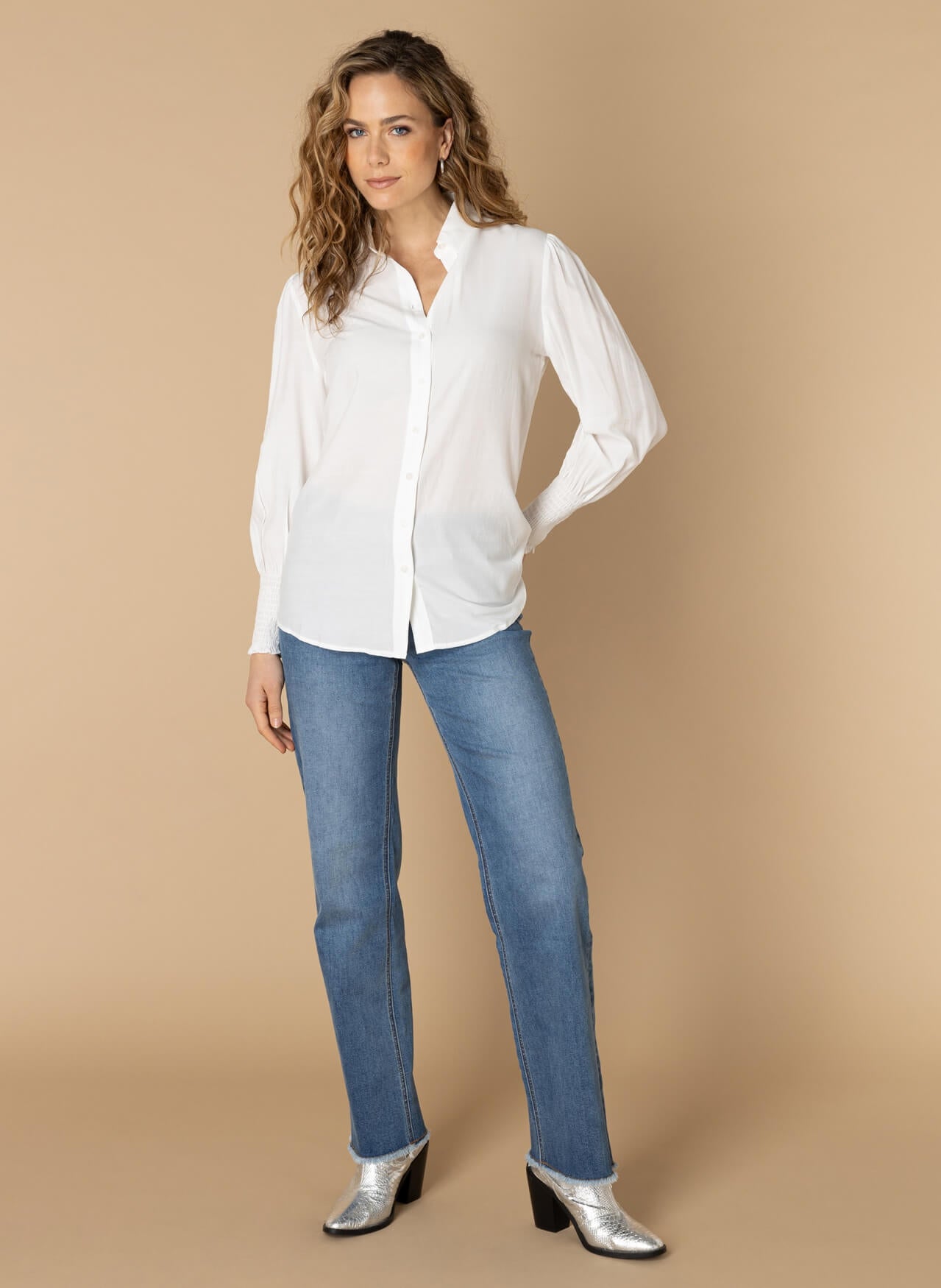 Ivy Beau blouse Taria egret