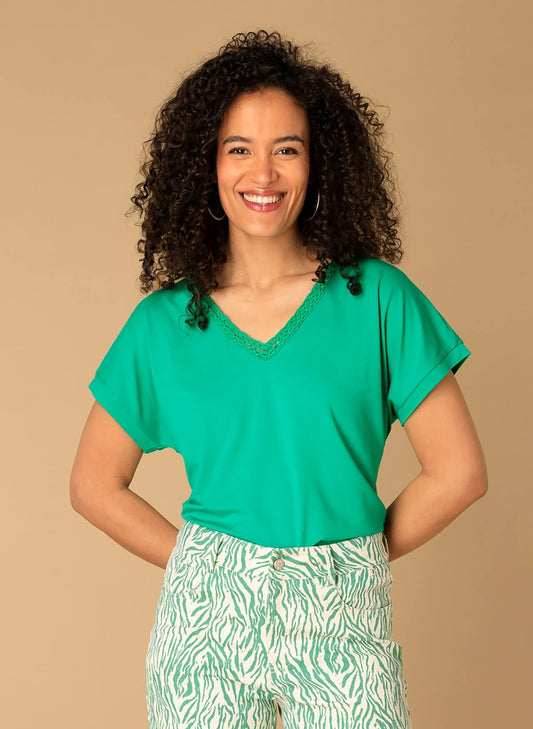 Ivy Beau top Mikaila smaragd green