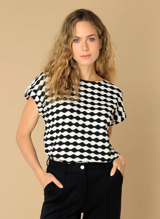 Ivy Beau top Esmee black/multicolour