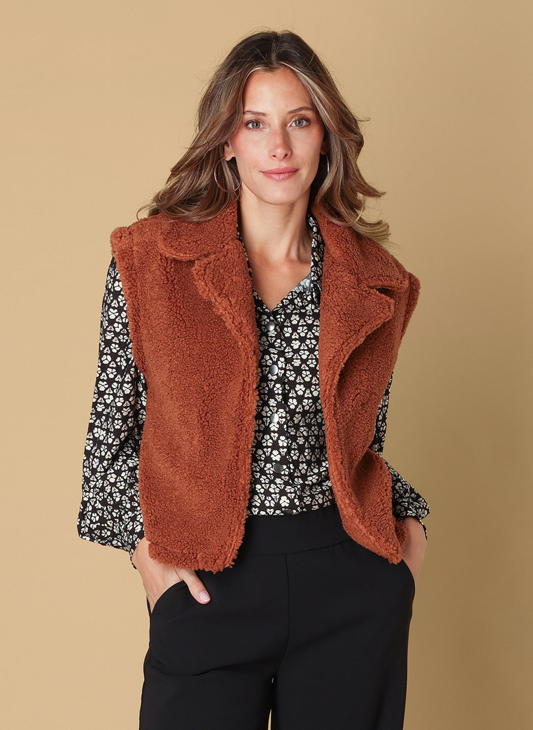 Ivy Beau gilet Saara caramel