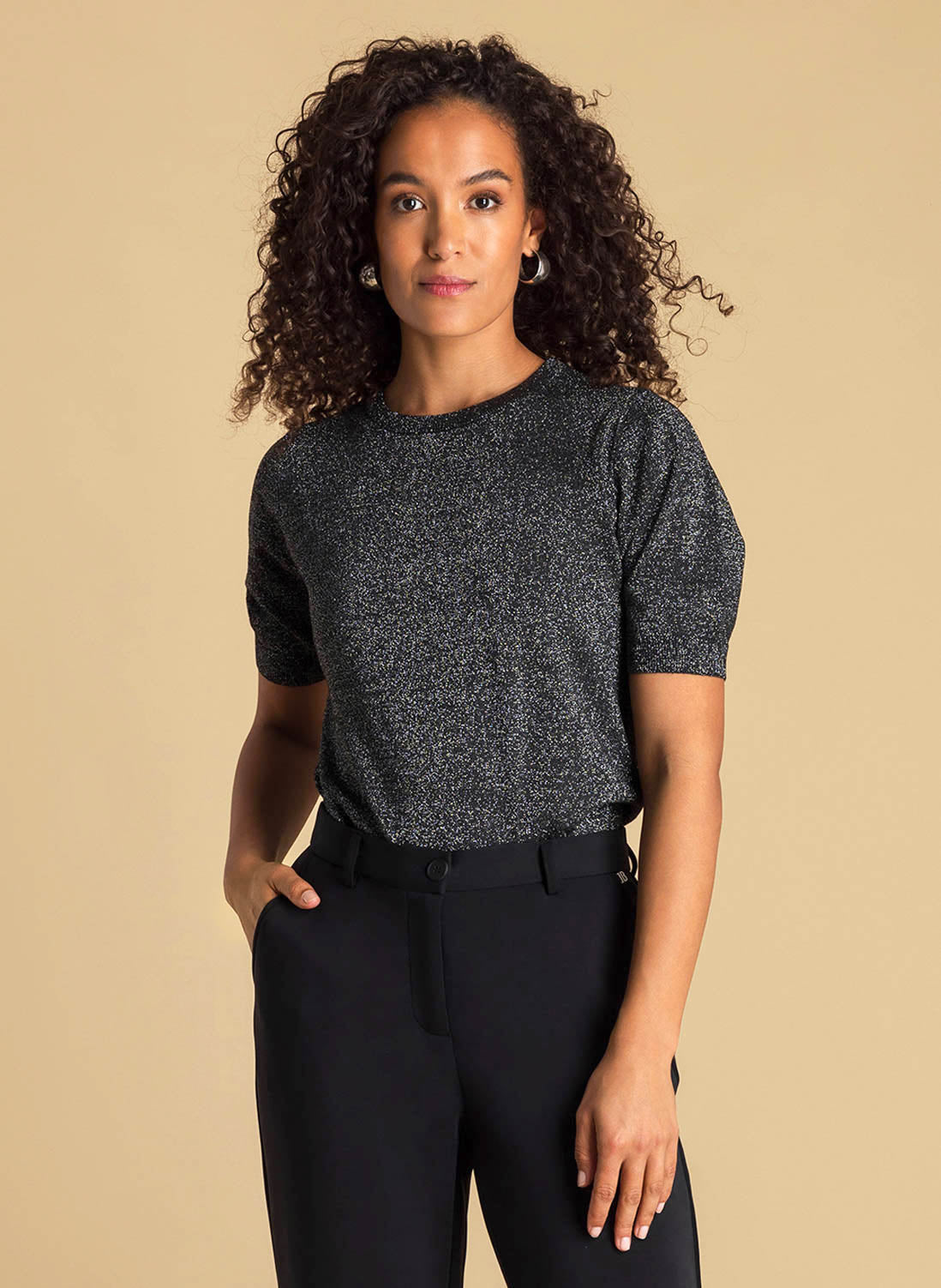 Ivy Beau top Amy black/silver