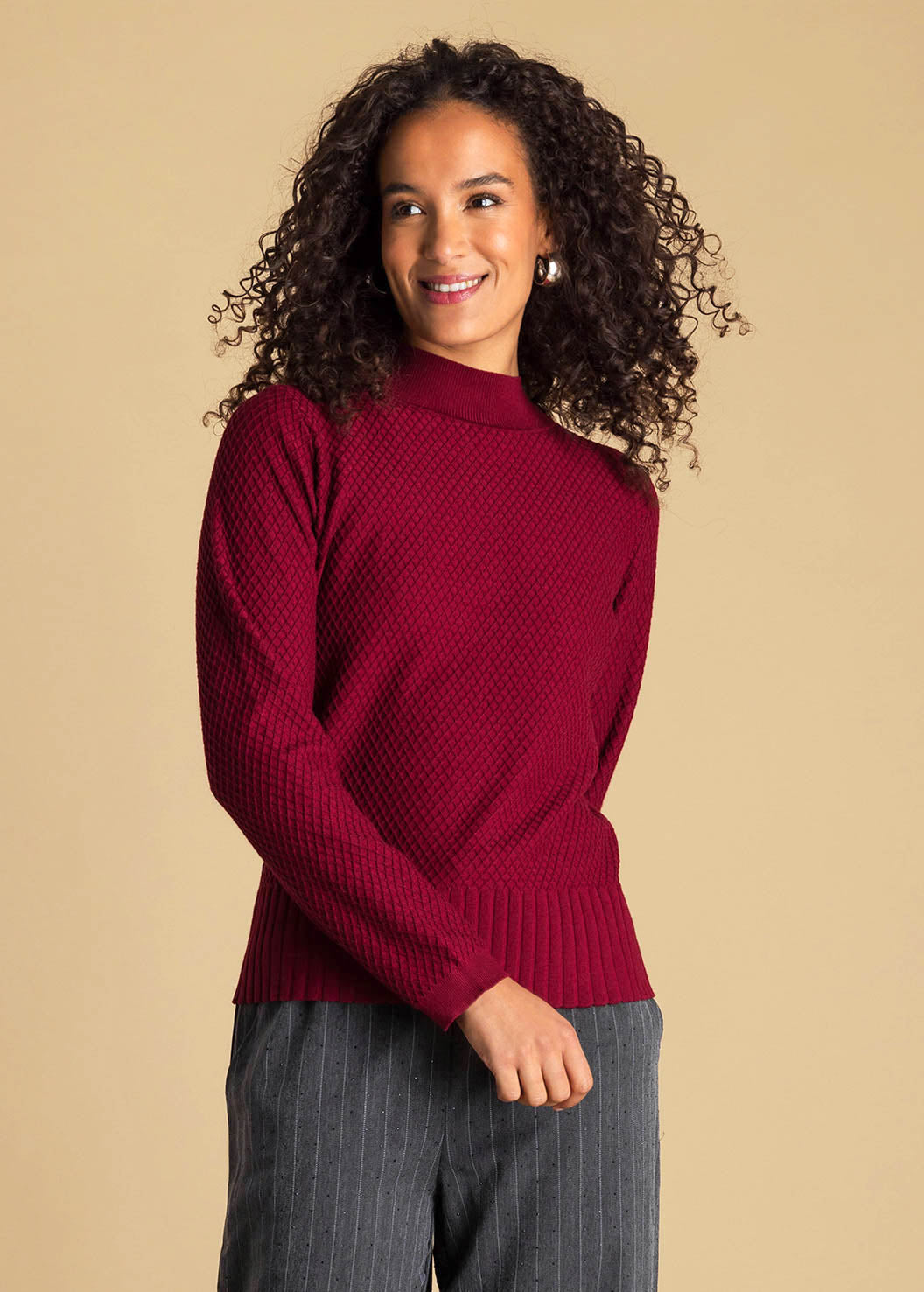 Ivy Beau trui Amira dark red