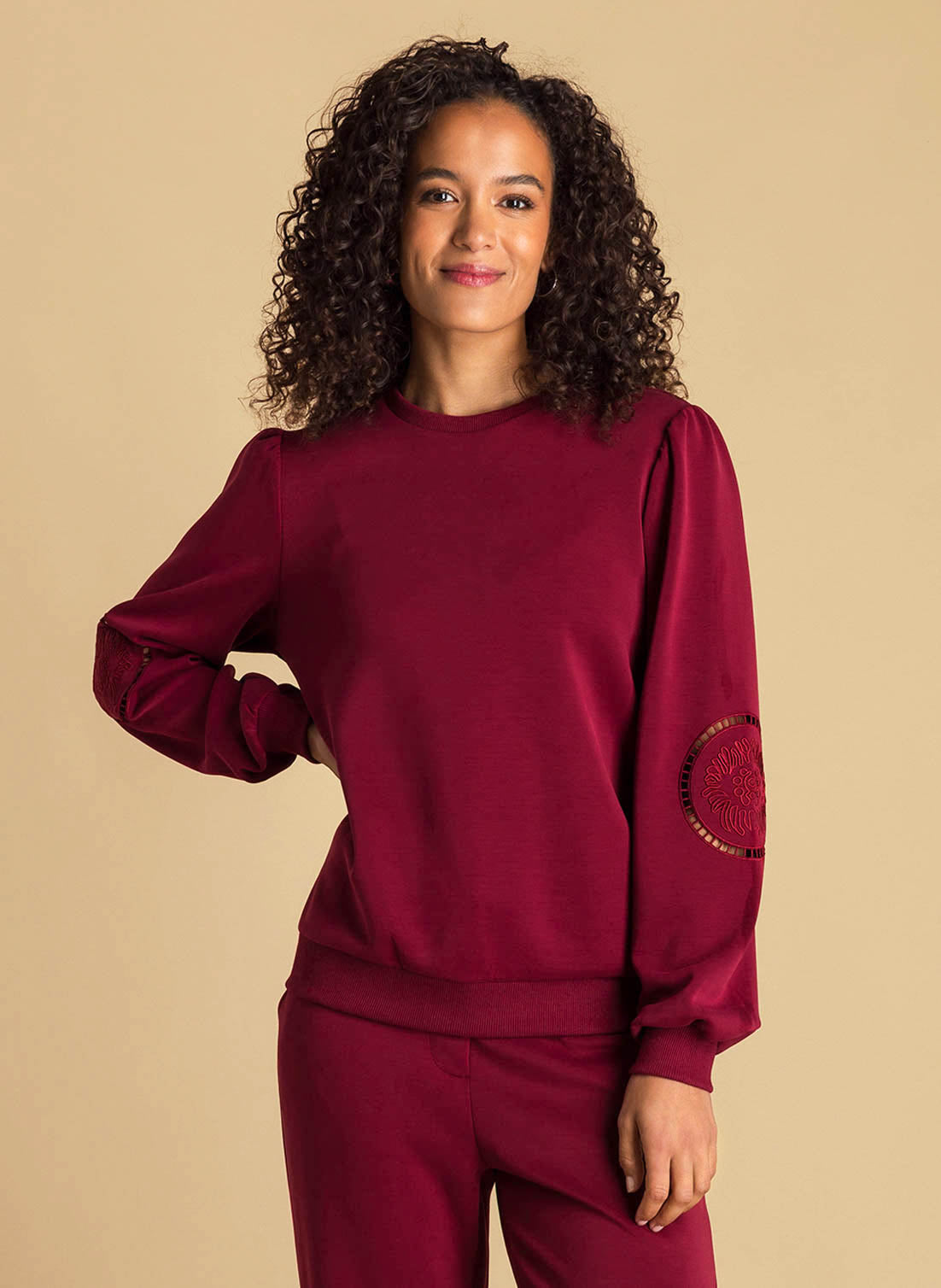 Ivy Beau trui Amanda dark red