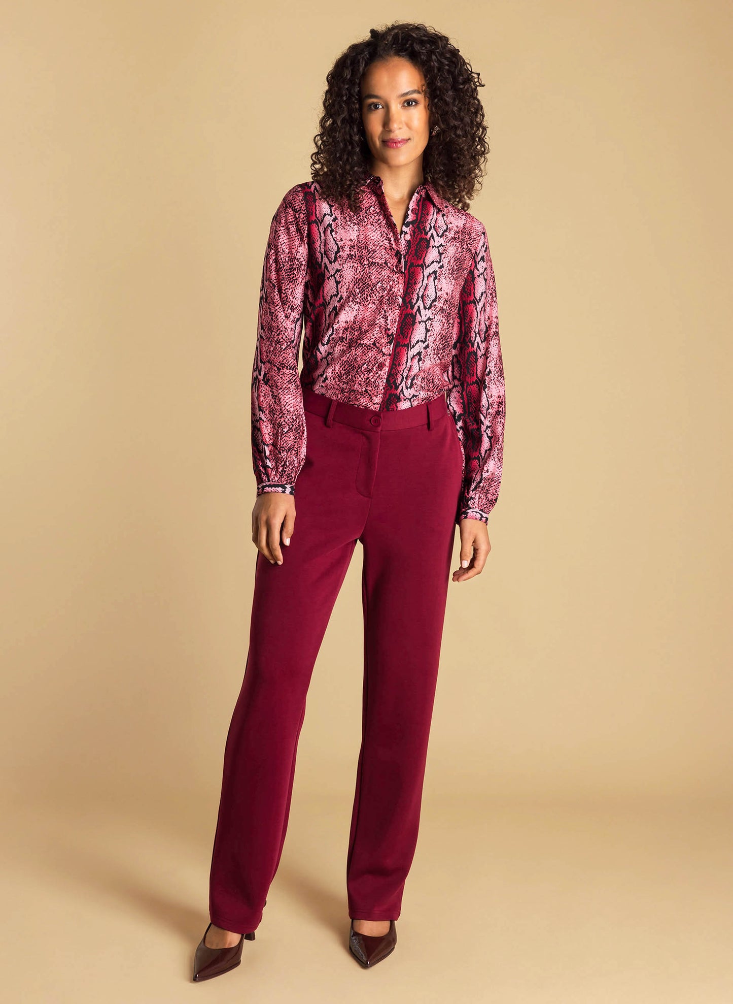 Ivy Beau broek Ayana dark red