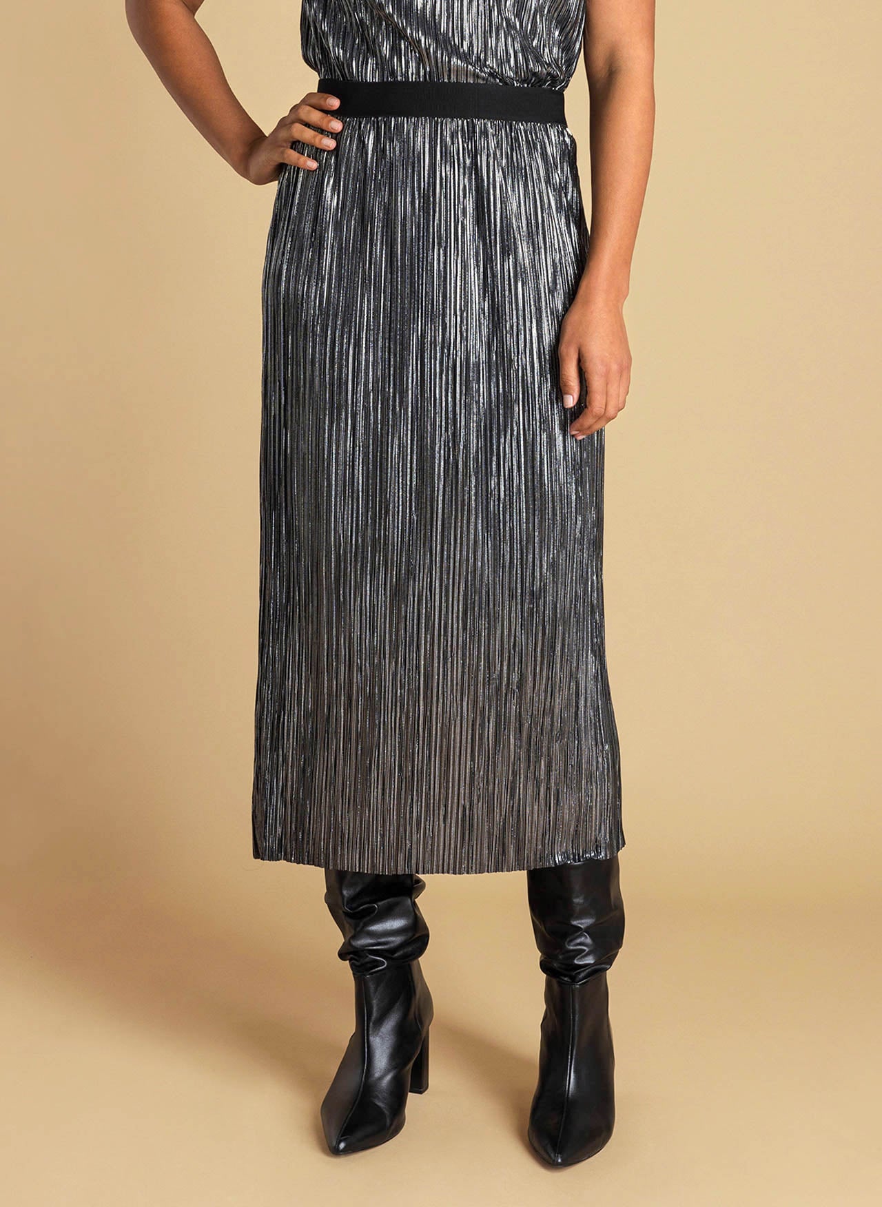 Ivy Beau rok Annelot black/silver