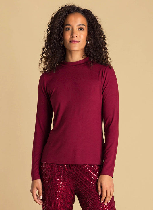 Ivy Beau top Anneliese dark red