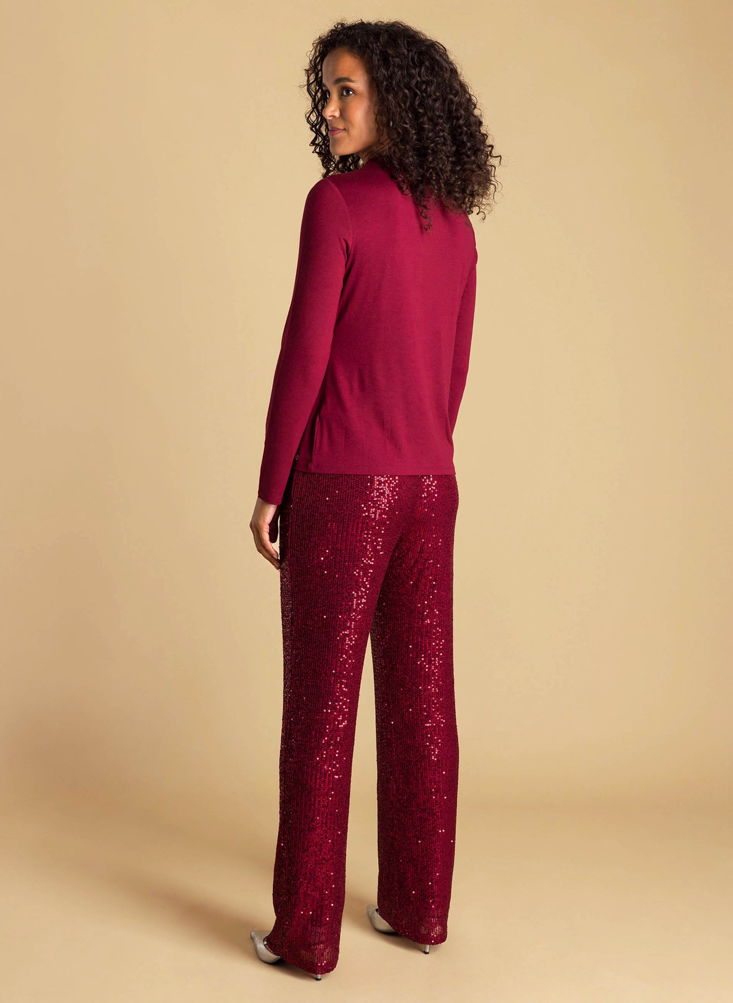 Ivy Beau top Anneliese dark red