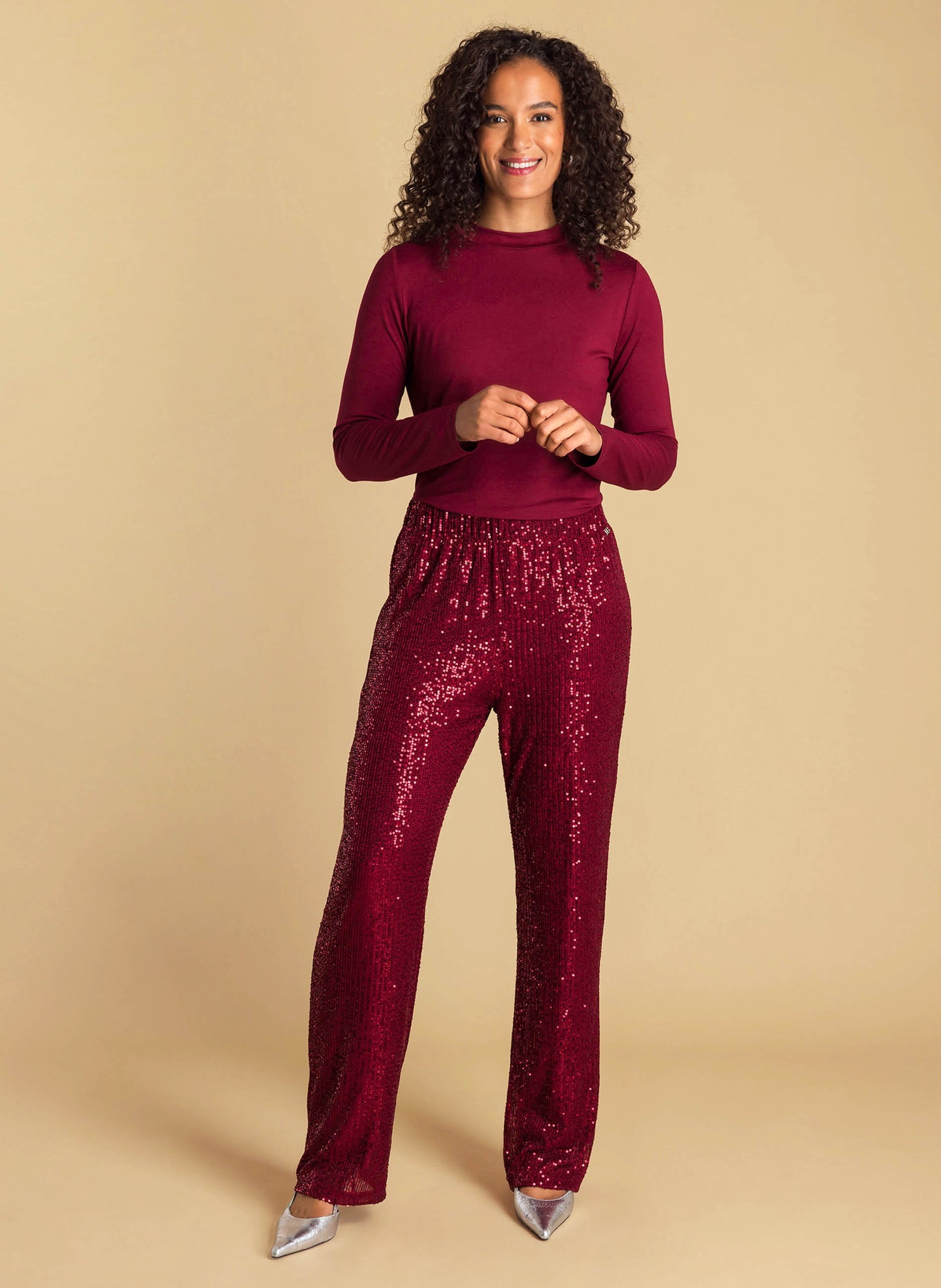 Ivy Beau top Anneliese dark red