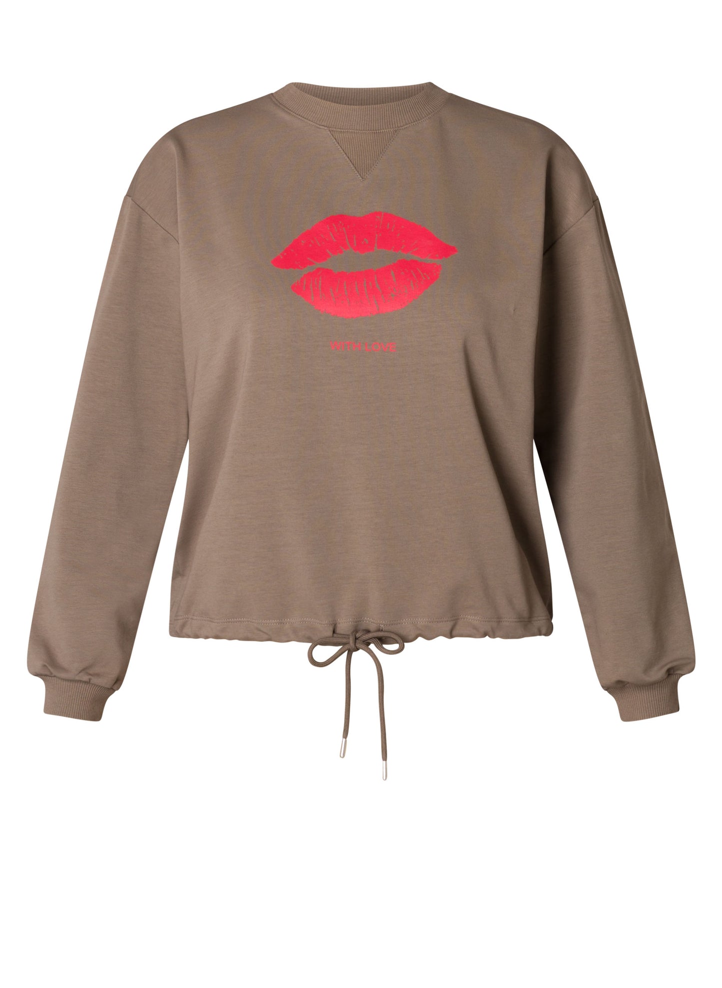 Ivy Beau sweater Shira taupe/rood