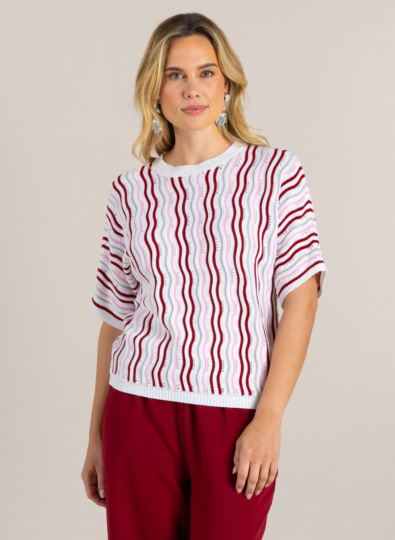 Ivy Beau trui Giorgia white/multicolour