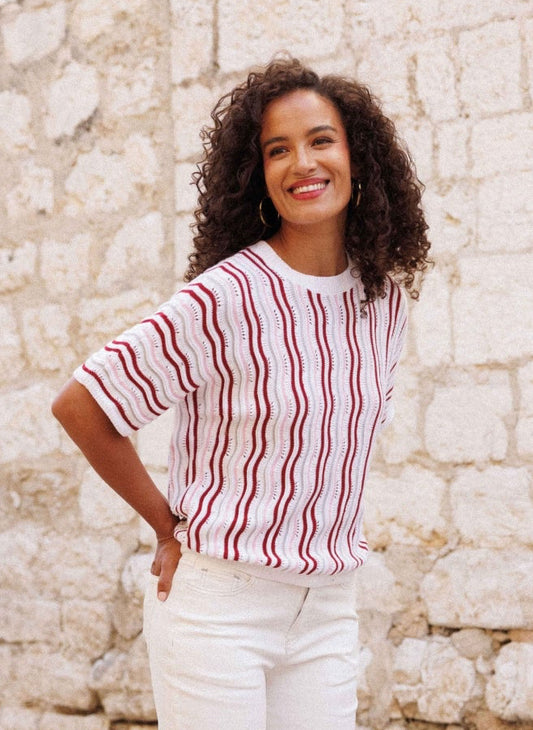 Ivy Beau trui Giorgia white/multicolour