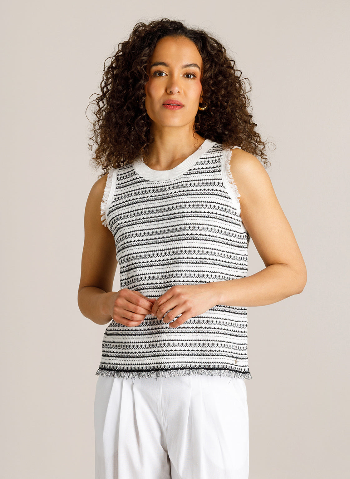 Ivy Beau top Caitlin black/white