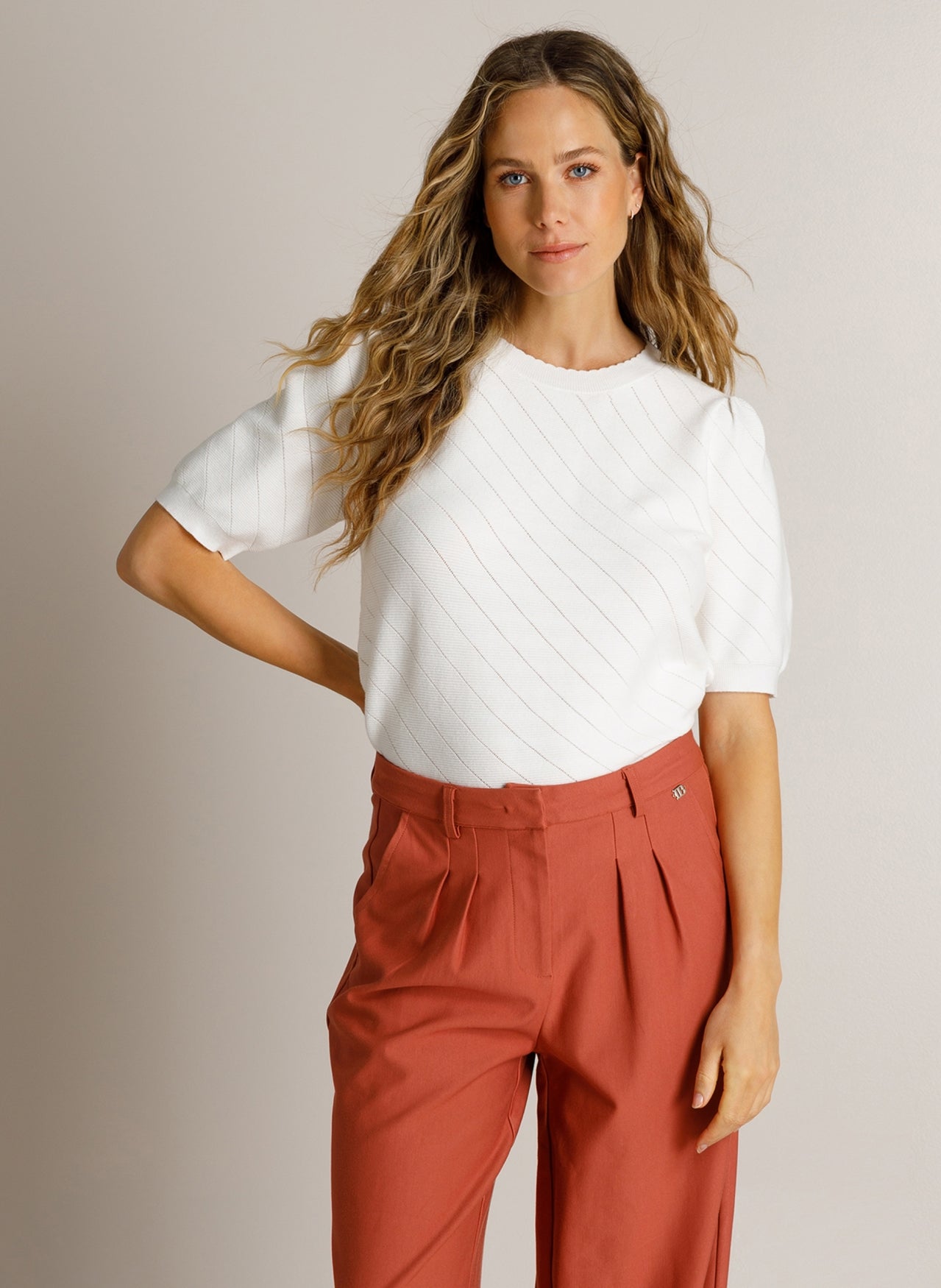 Ivy Beau trui Dorien offwhite