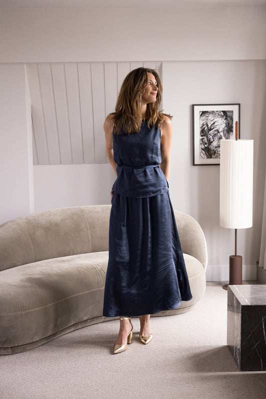 Ivy Beau rok Dilana dark blue