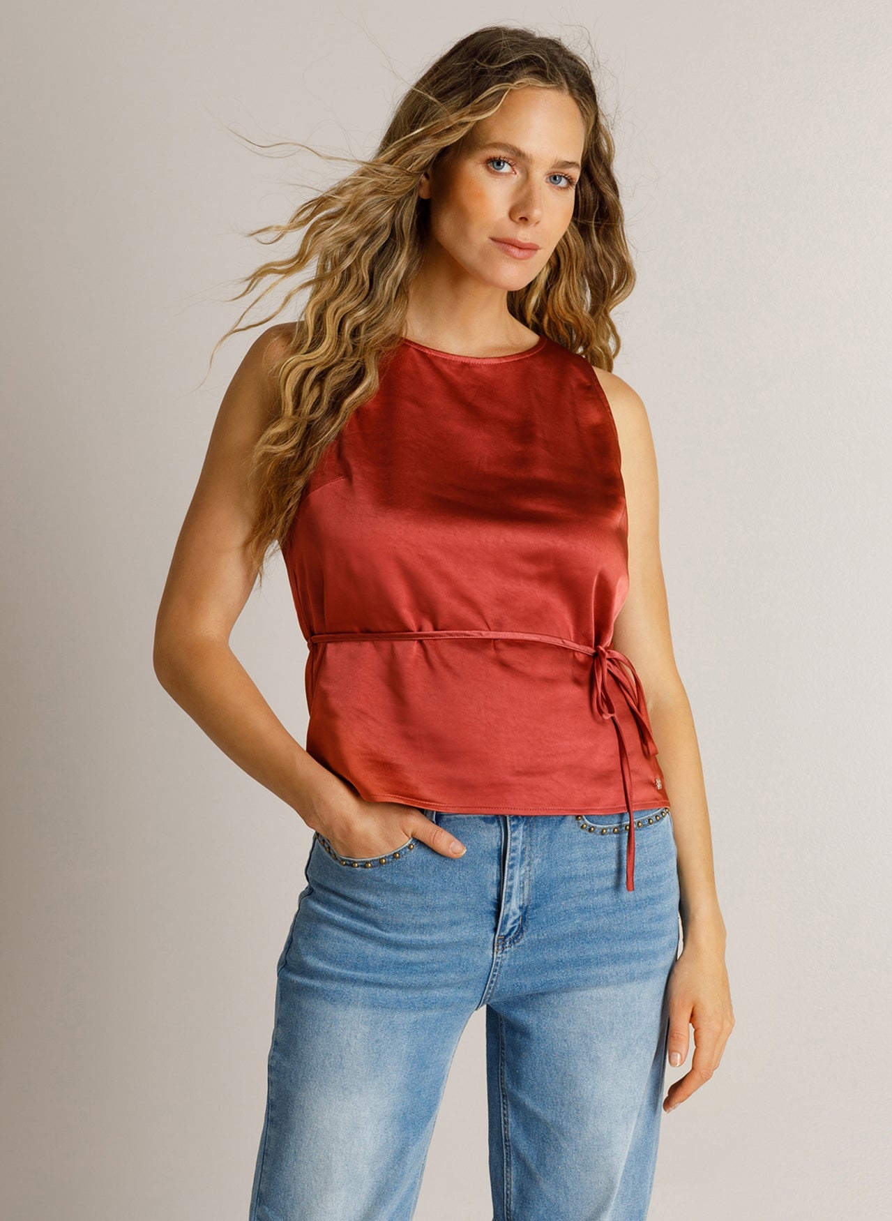 Ivy Beau top Danee barn red