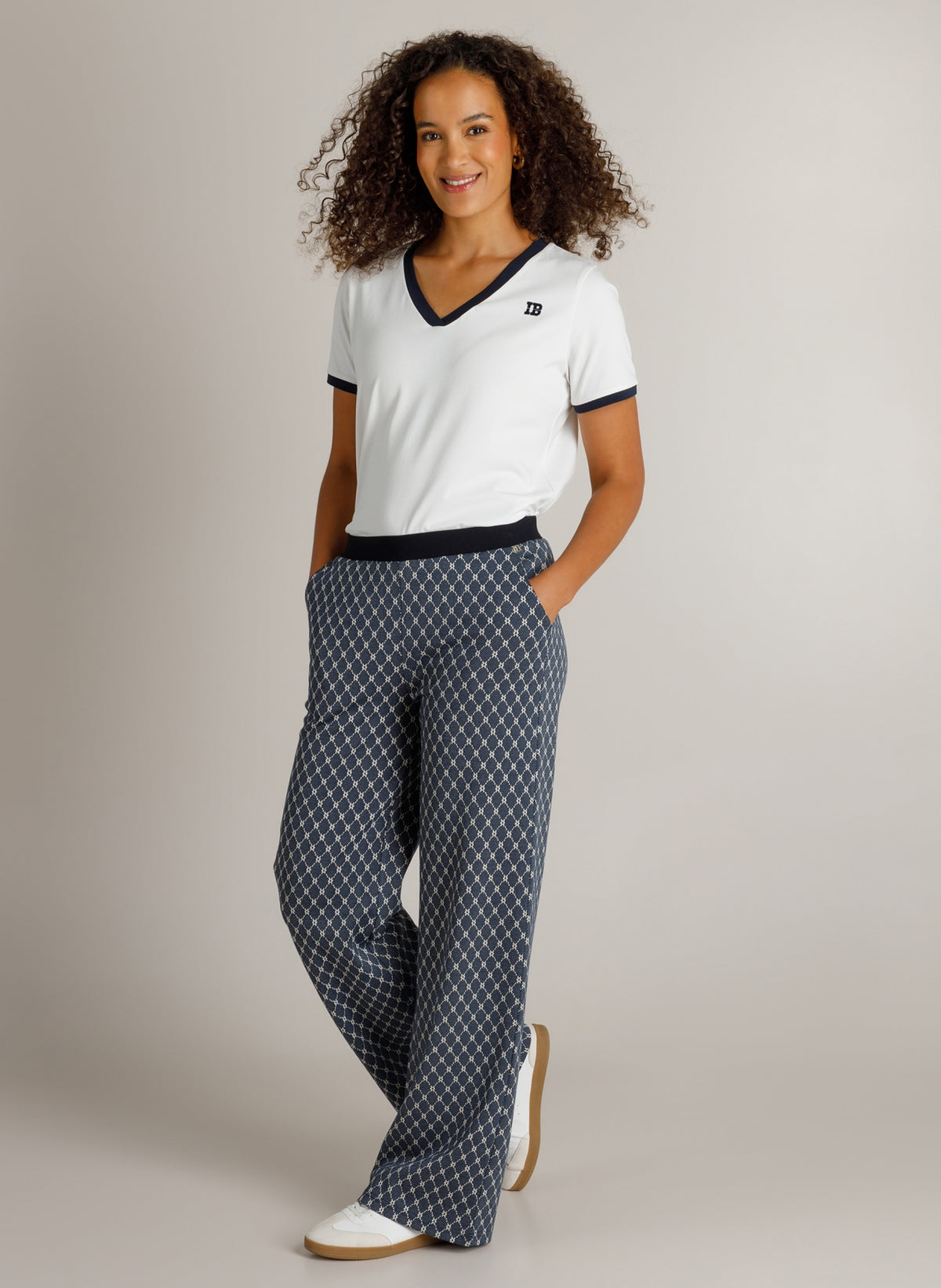 Ivy Beau broek Hege dark blue/multi  col
