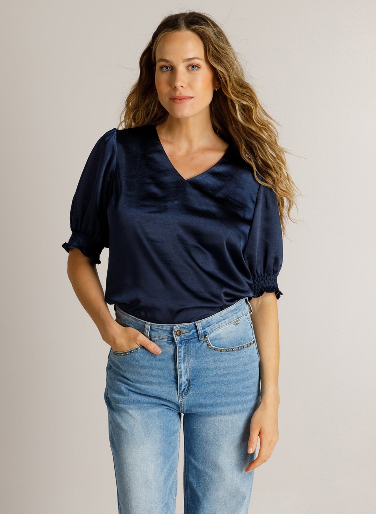 Ivy Beau top Doreen dark blue
