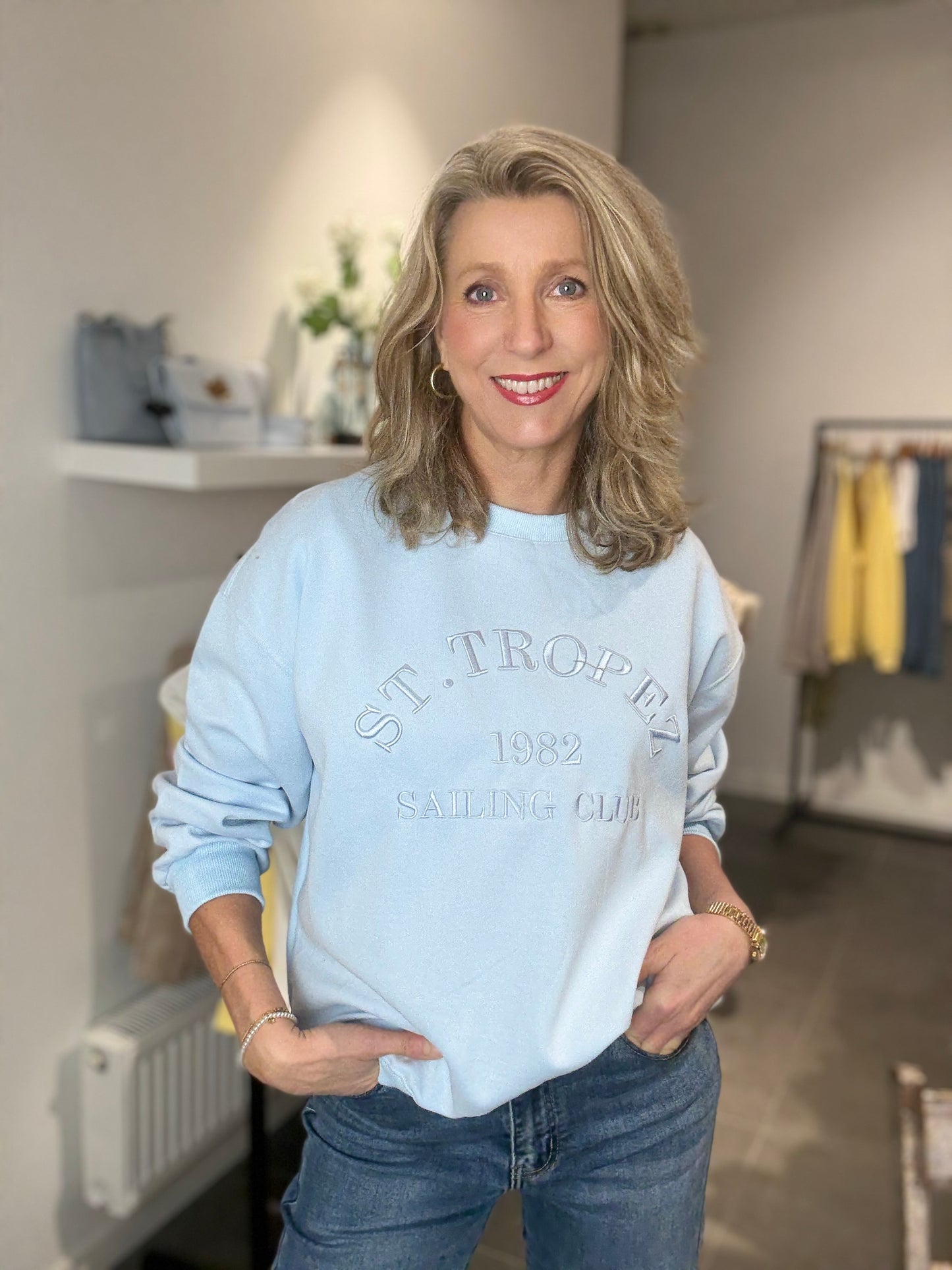 Moocci sweater St. Tropez lichtblauw