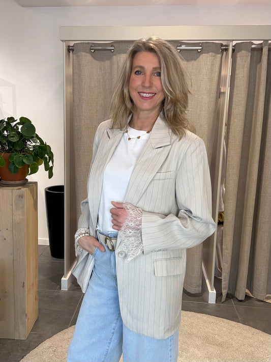 Ivivi blazer lichtzand/kiezel