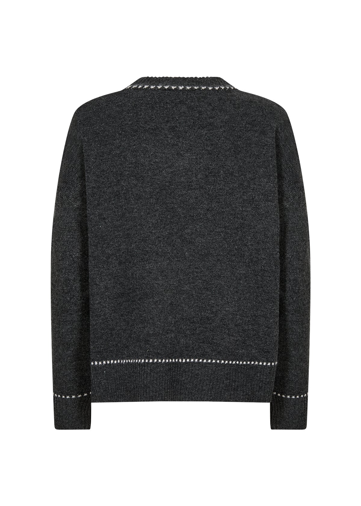 Soyaconcept trui Orlean 18 donkergrijs/offwhite
