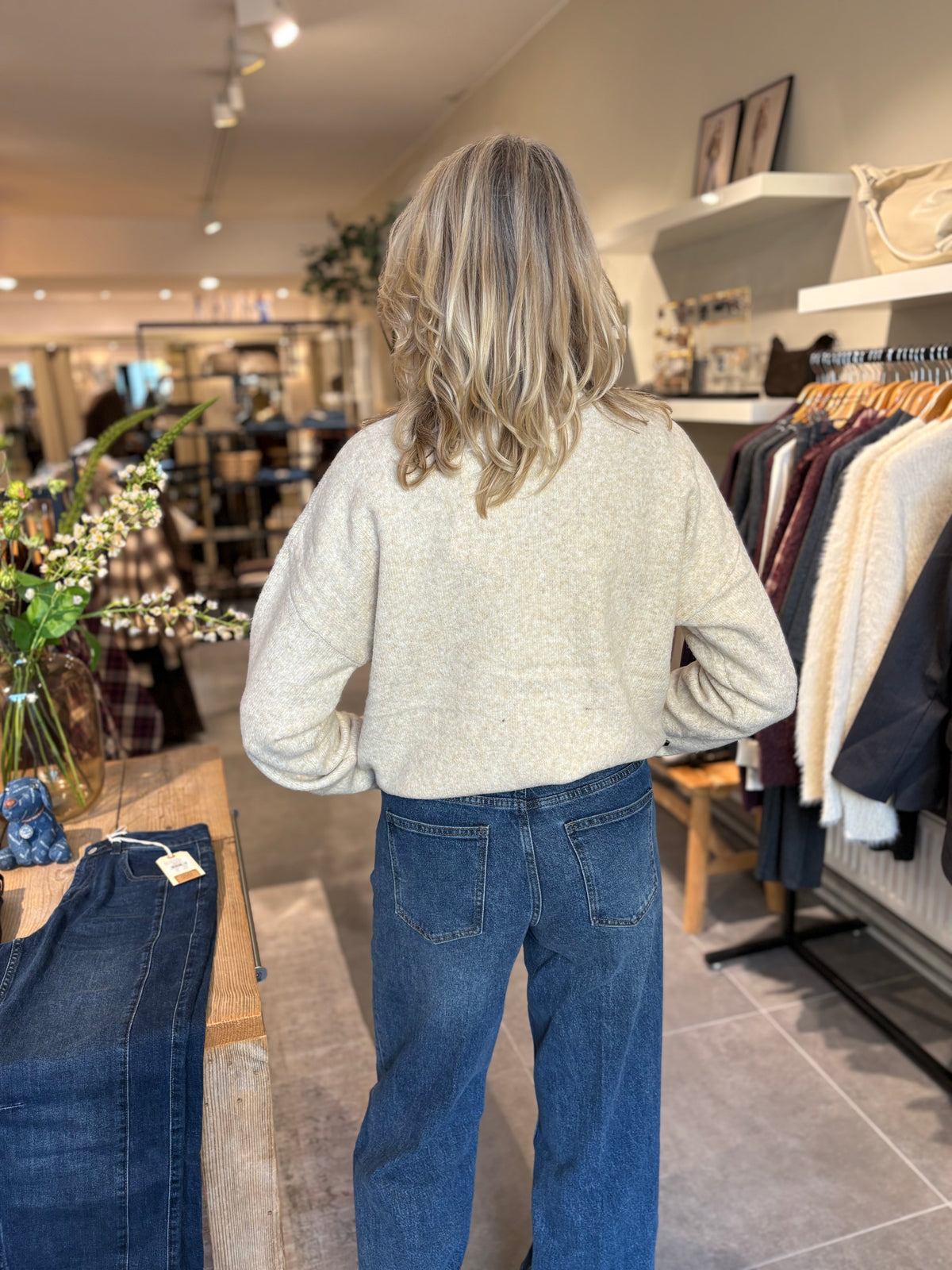 CS The Label trui Kasen knit sand
