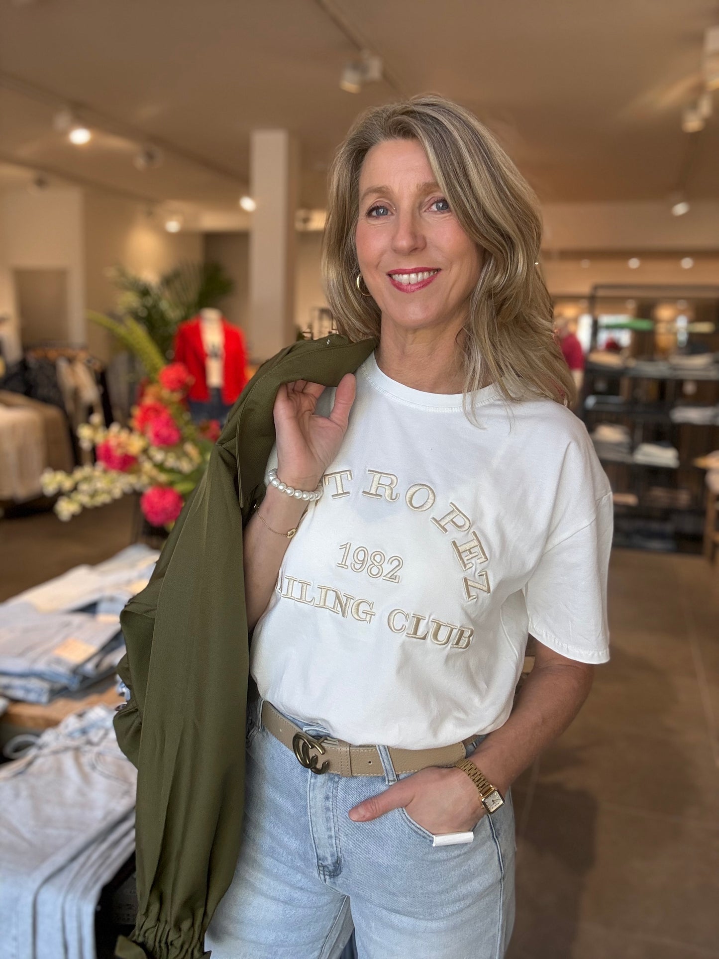 Moocci T-shirt St. Tropez offwhite/zand