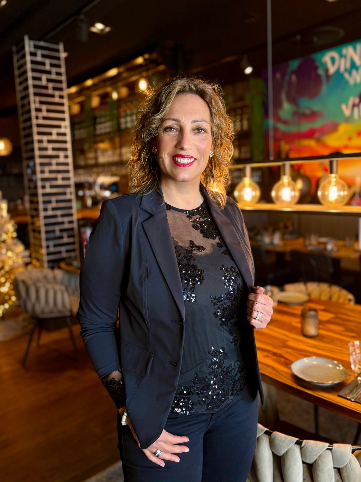 Soyaconcept top Aube zwart/zilver