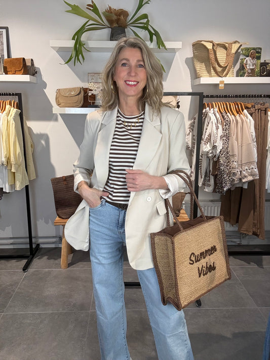 Lucce blazer oversized split/double breasted zand