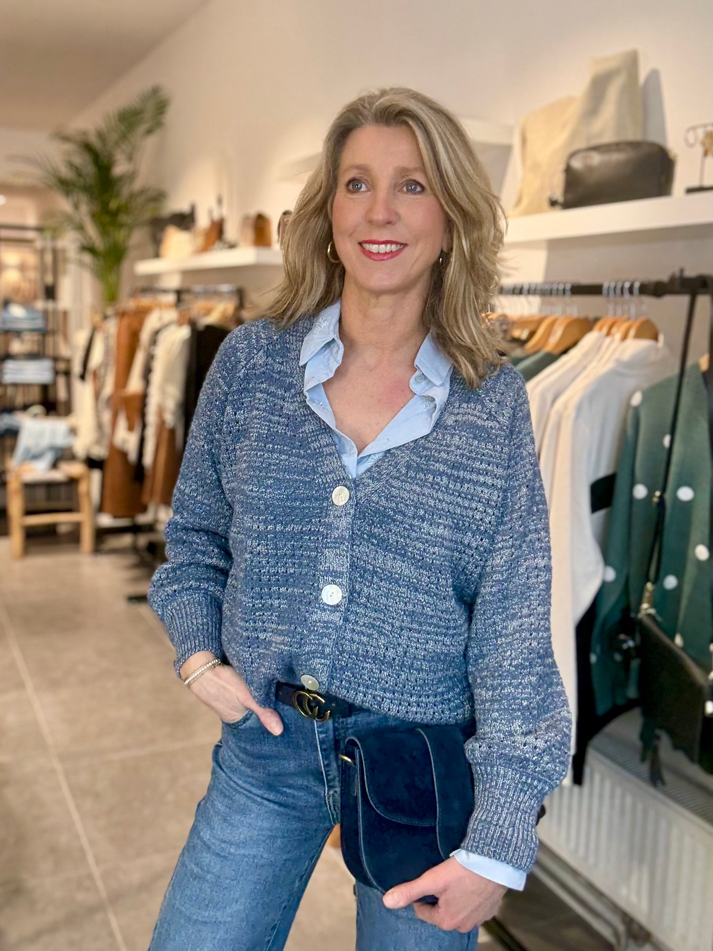 C&S vest Kennedy light jeans blue