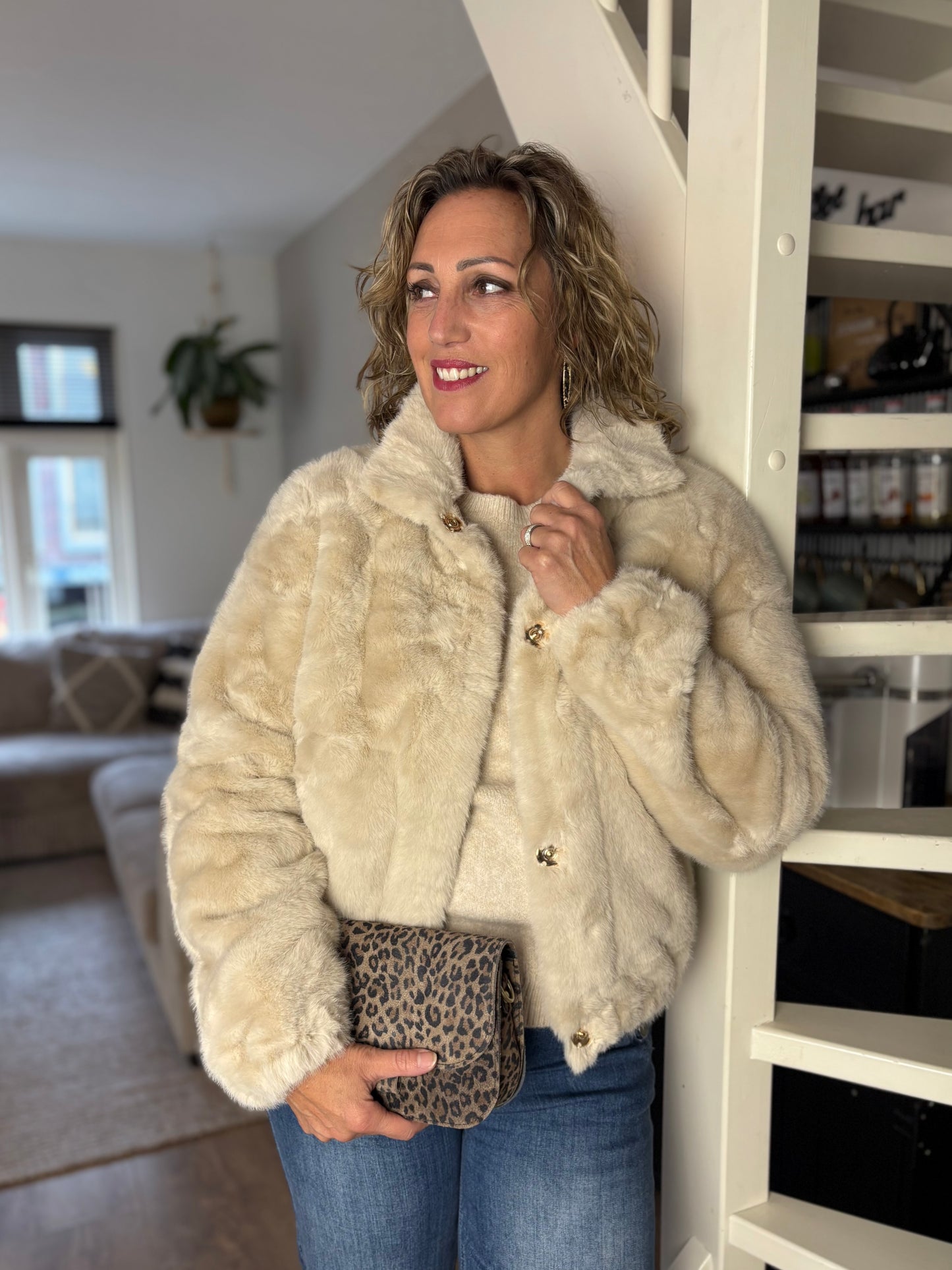 C&S jas Olsen imitatiebont sand