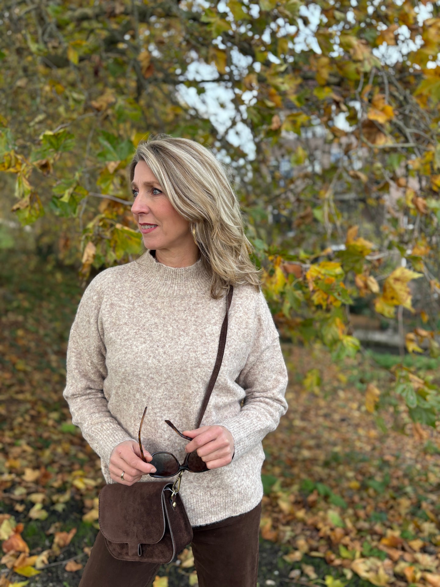 Ivivi trui turtleneck beige melange