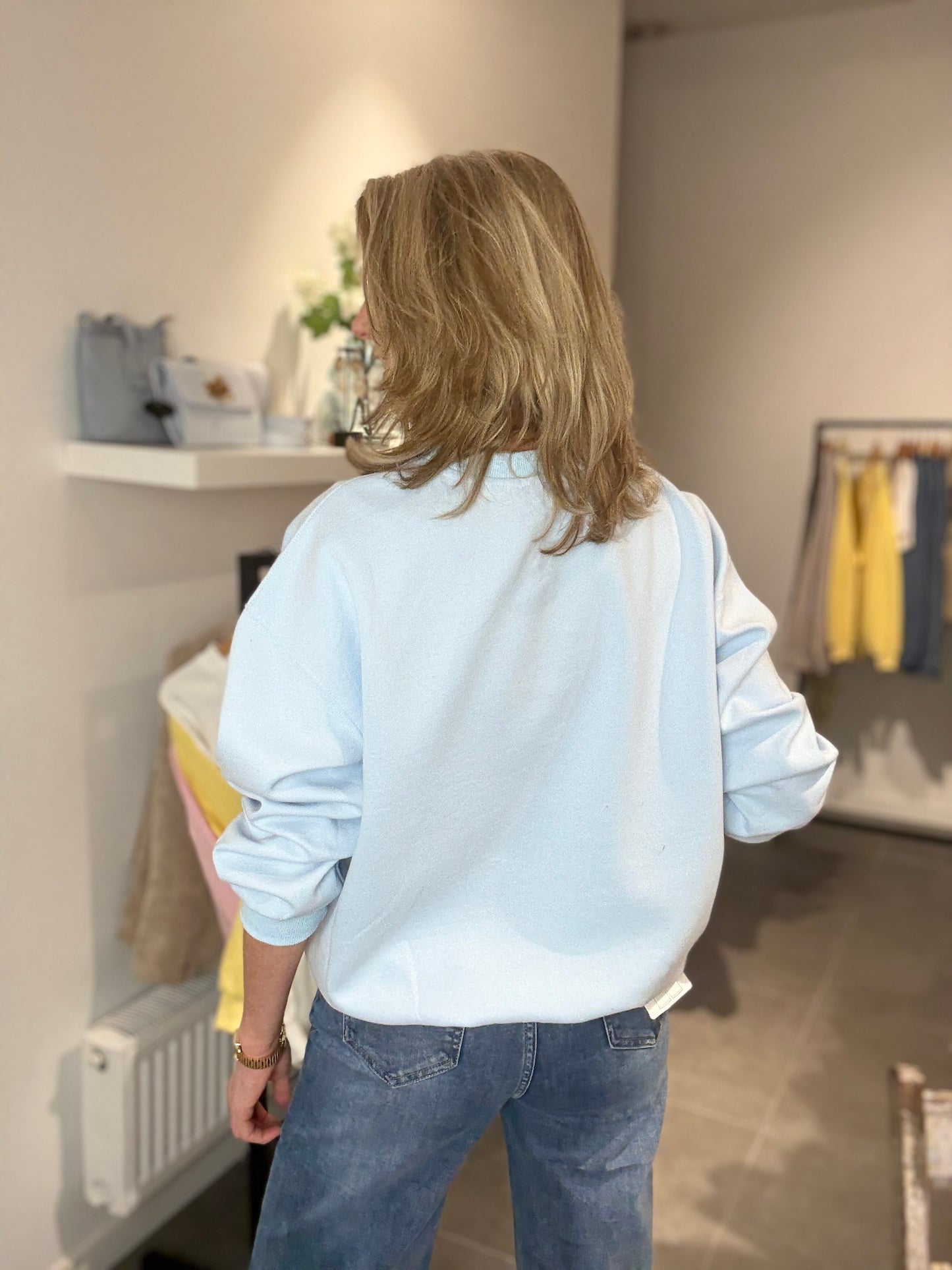 Moocci sweater St. Tropez lichtblauw