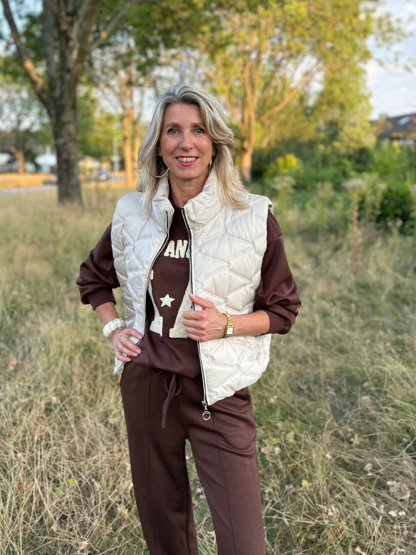 Bella bodywarmer zand one size