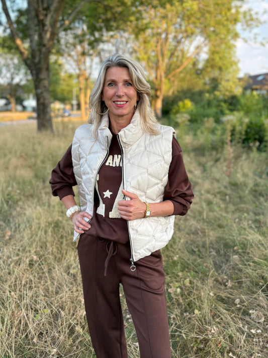 Bella bodywarmer zand one size
