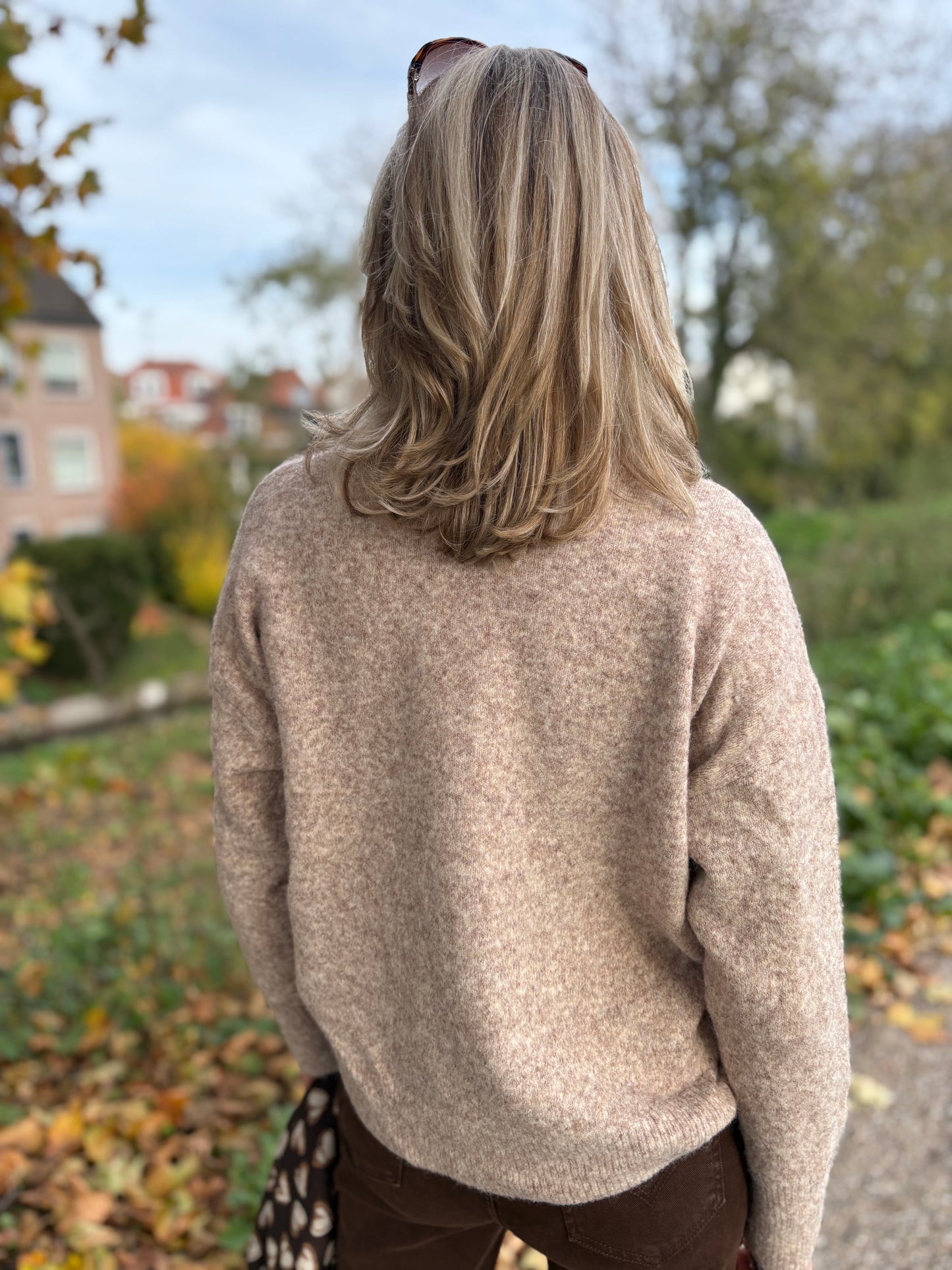 Ivivi trui turtleneck beige melange