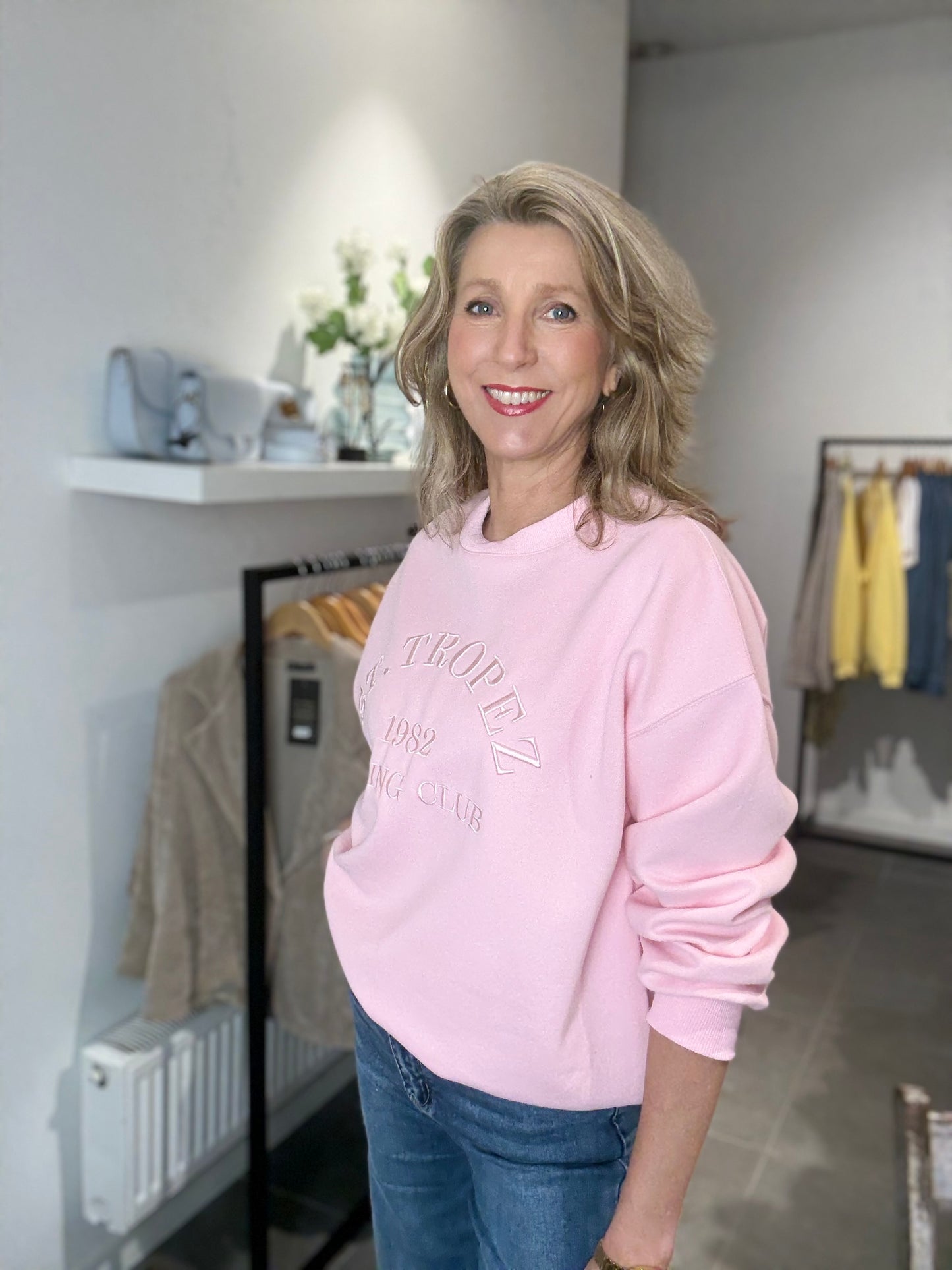 Moocci sweater St. Tropez roze