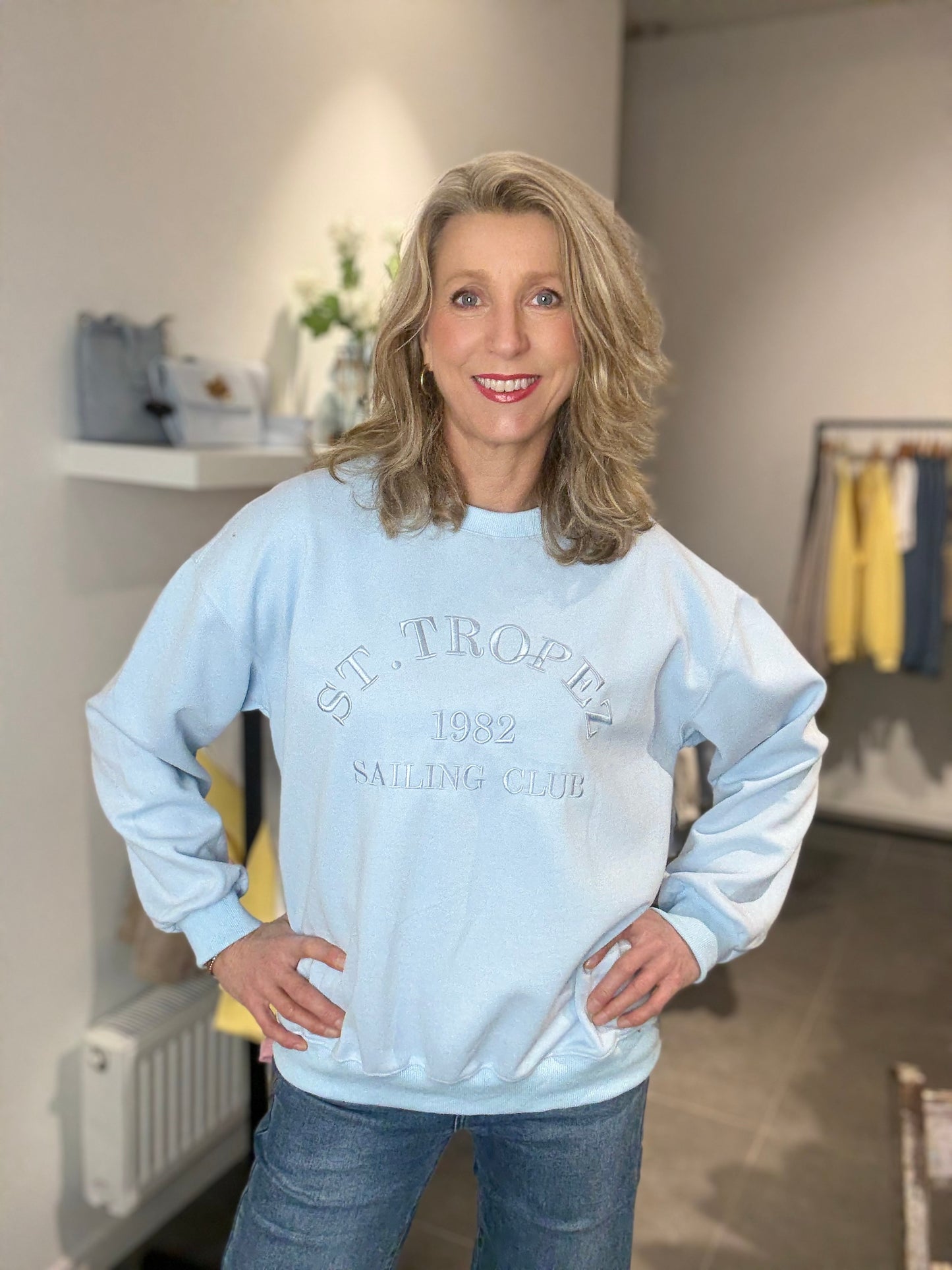 Moocci sweater St. Tropez lichtblauw