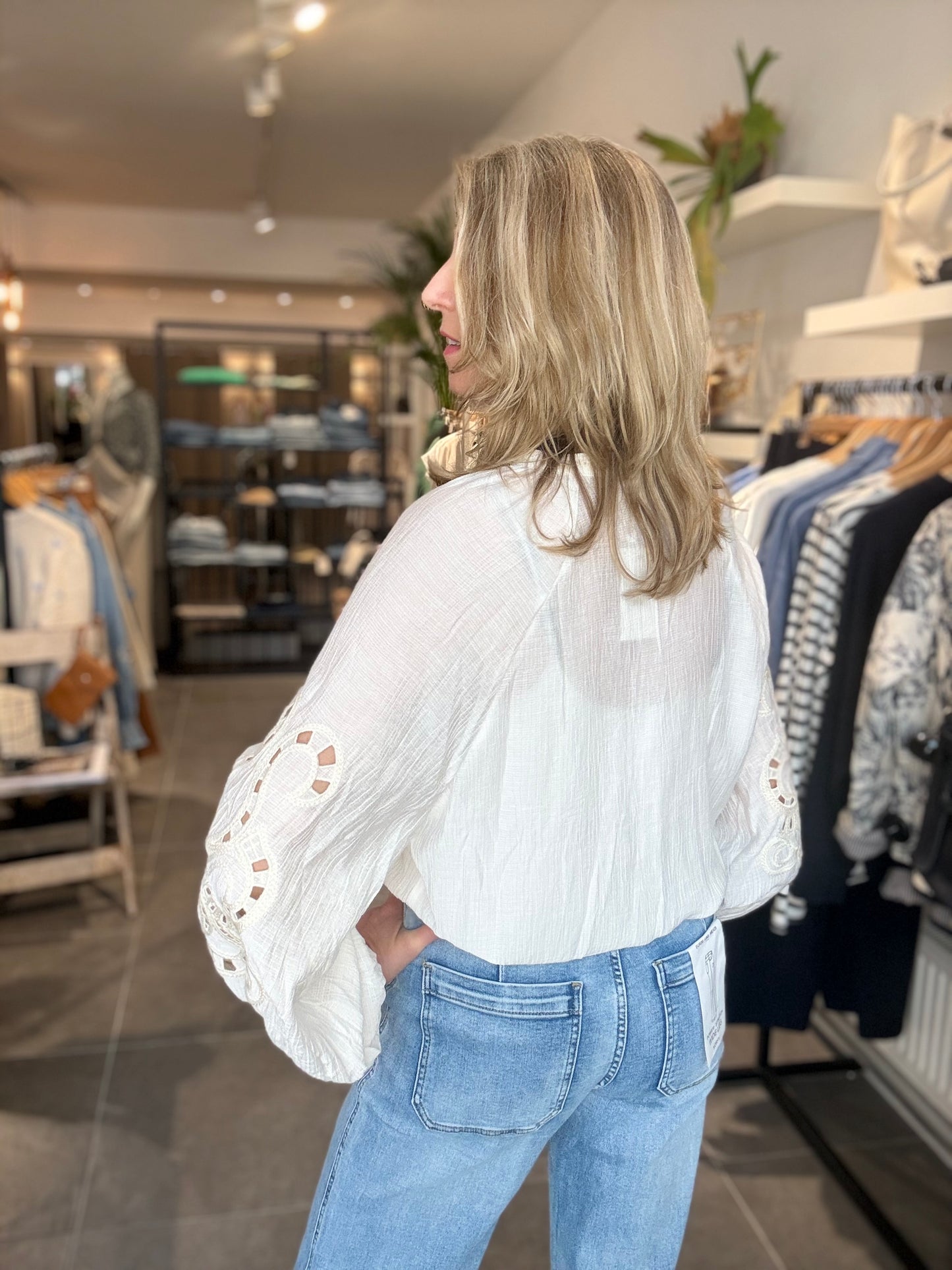 MC Lorene blouse Annabel offwhite/zand