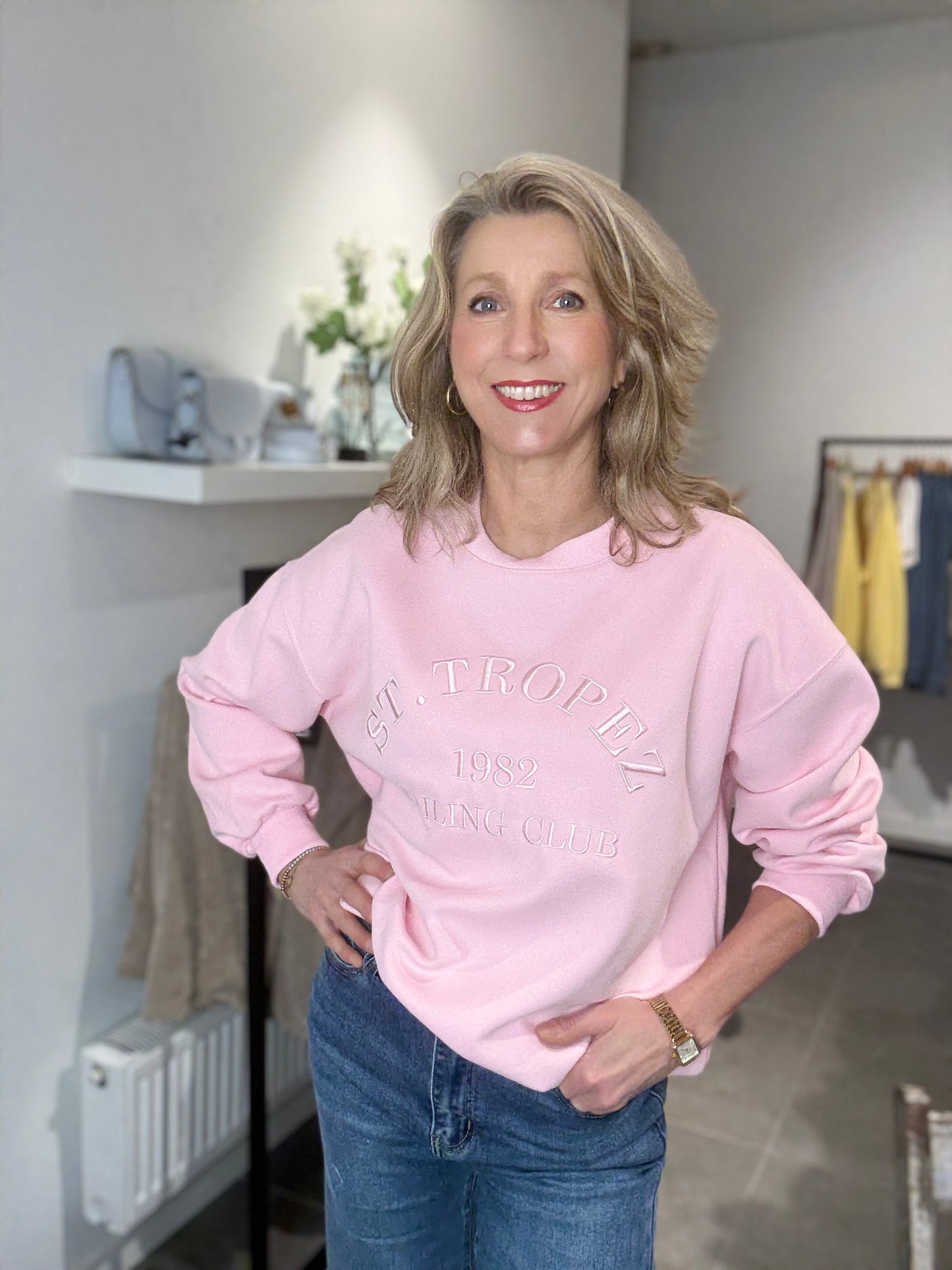 Moocci sweater St. Tropez roze