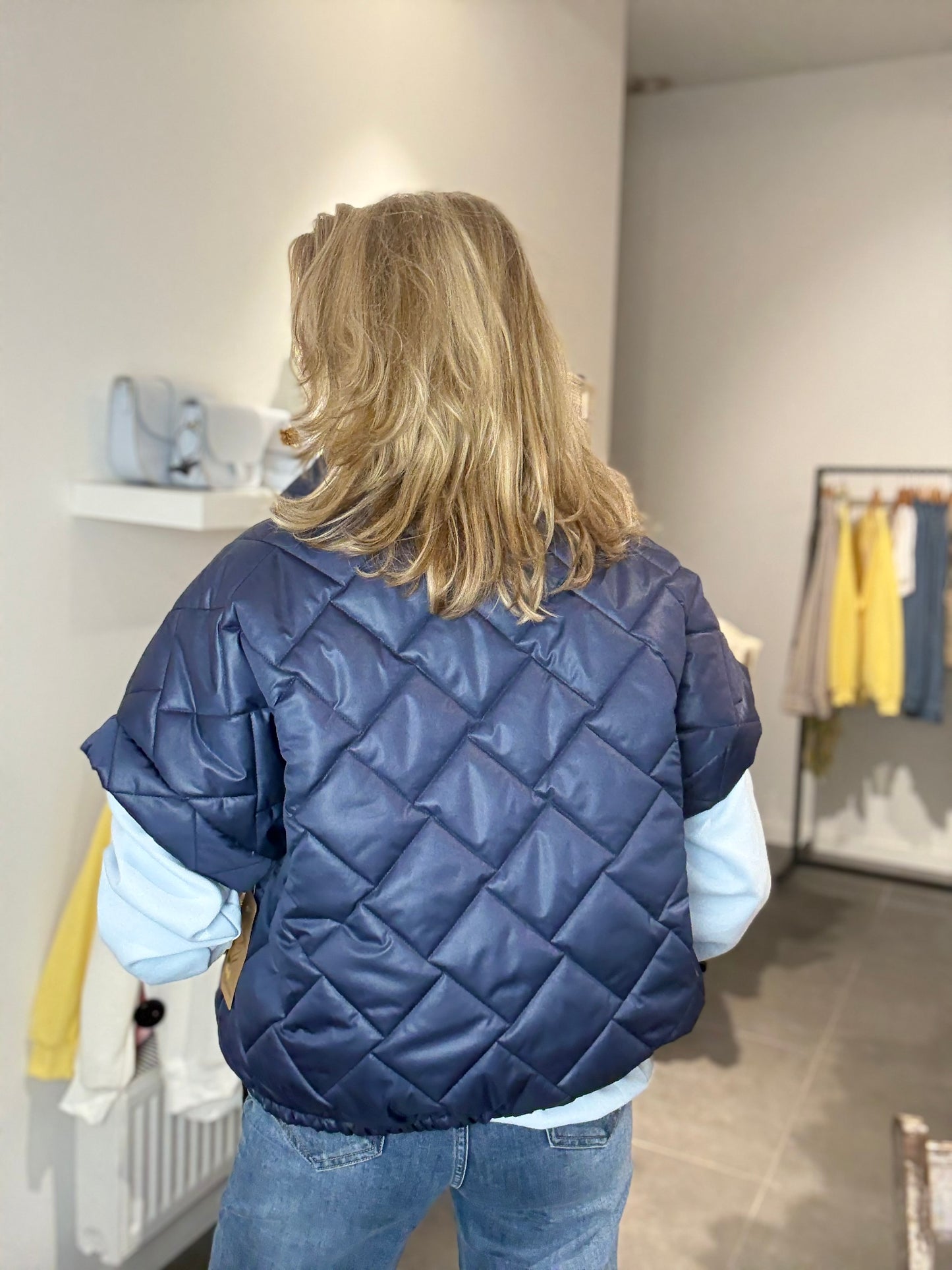 Bella bodywarmer indigoblauw