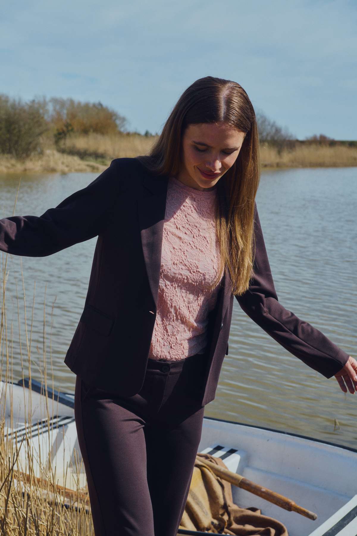 Freequent top Esvia pale mauve