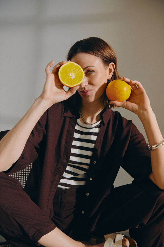 Freequent singlet Effey brilliant white/coffee bean