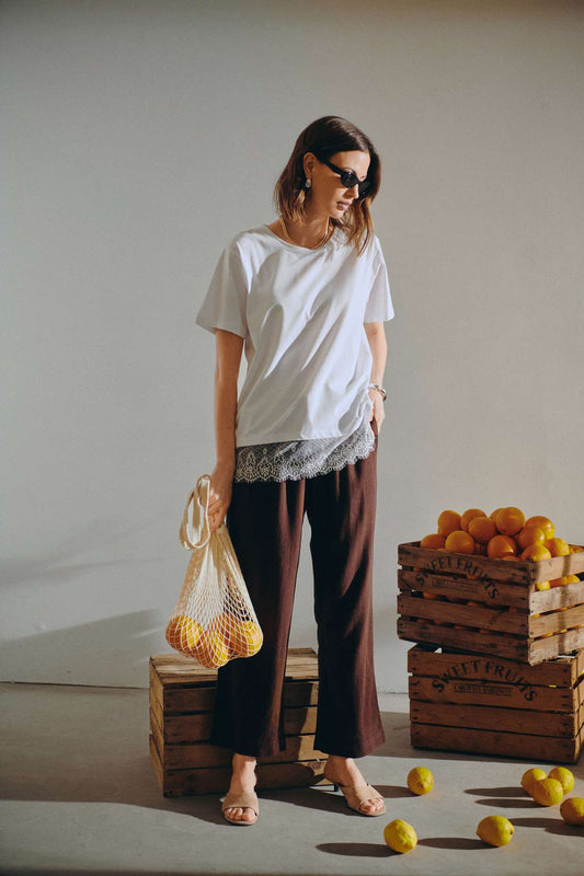 Freequent broek Lava Ankle coffee bean
