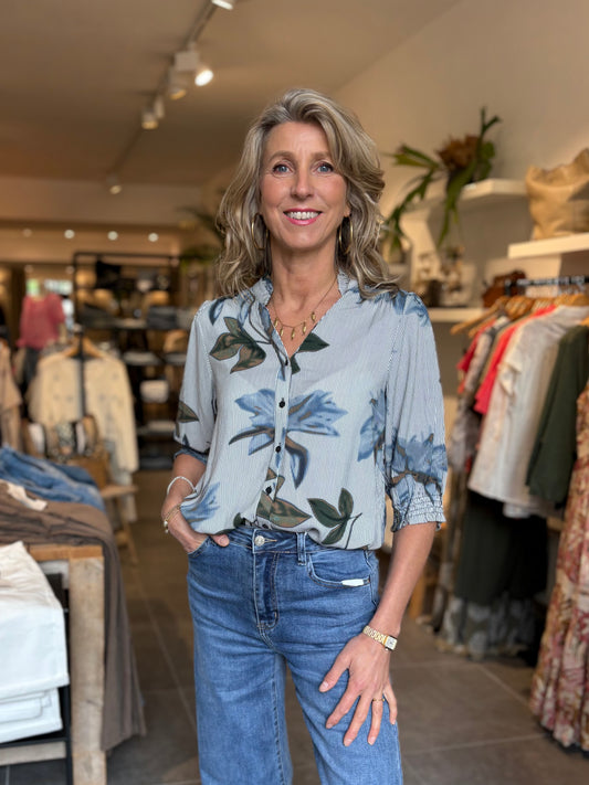 Soyaconcept blouse Gina 1 blauw/army mix