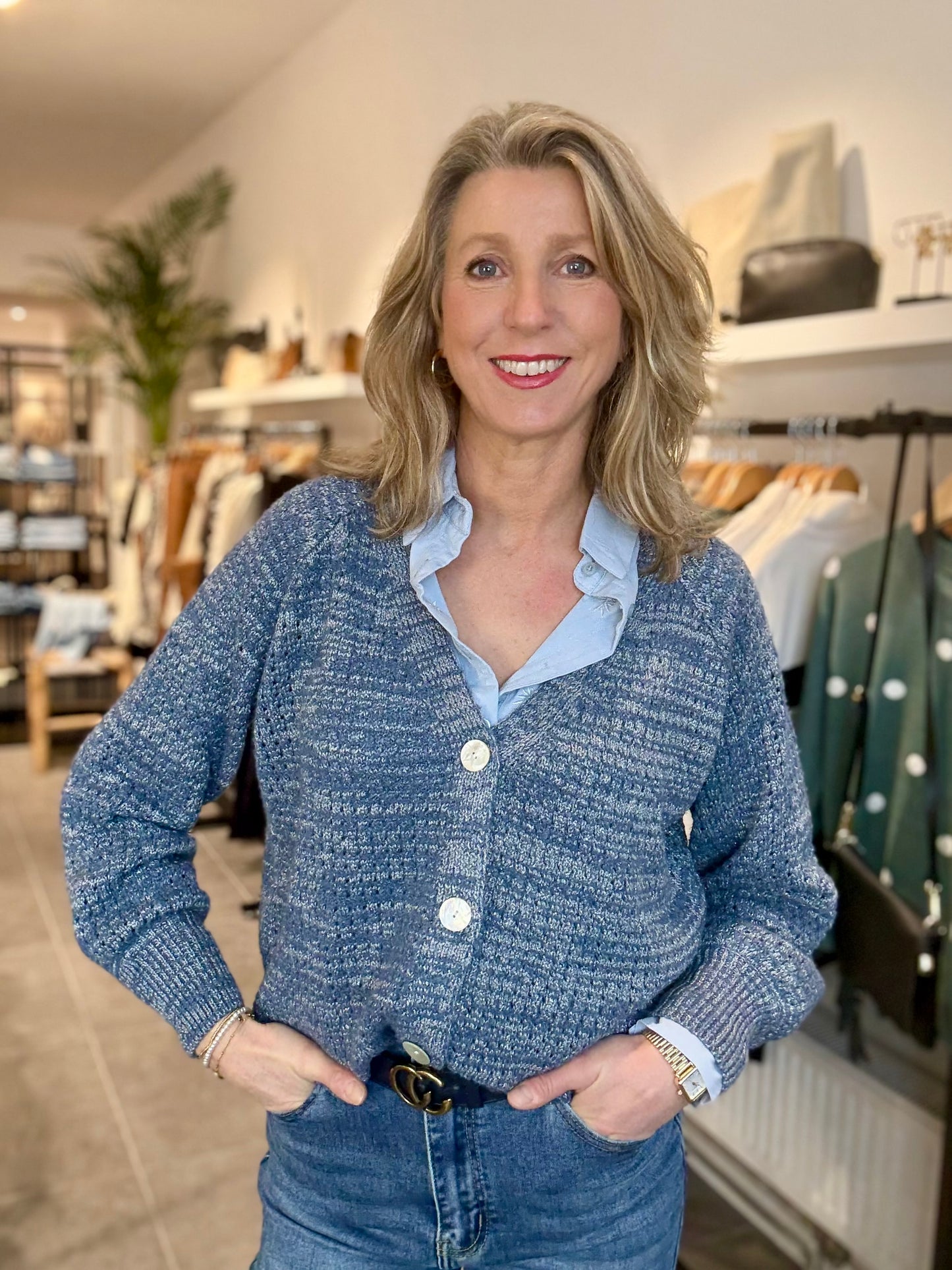 C&S vest Kennedy light jeans blue