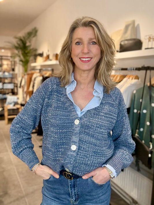 C&S vest Kennedy light jeans blue