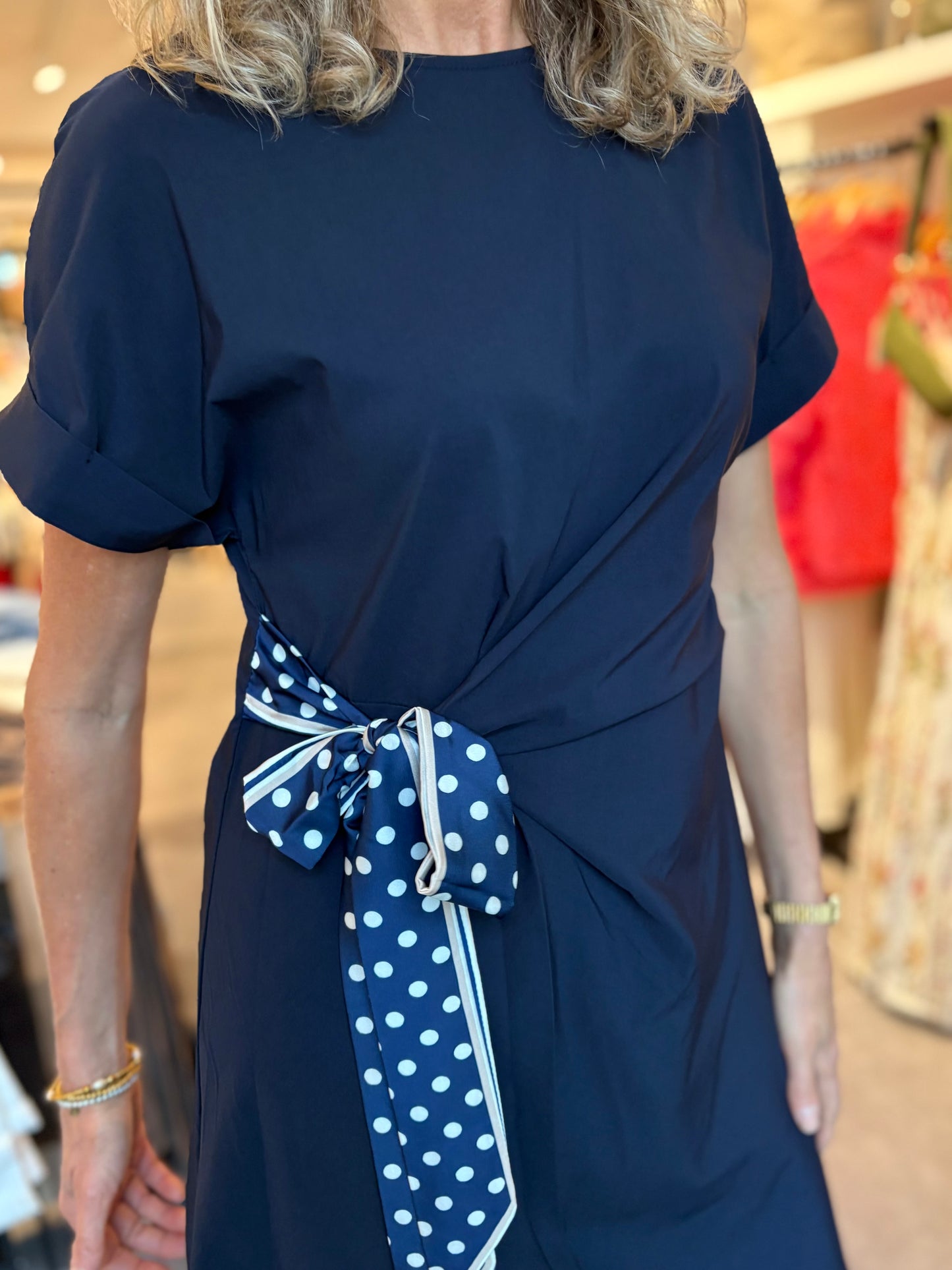 Musthaves jurk strik blauw